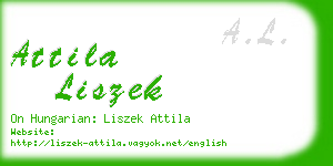 attila liszek business card